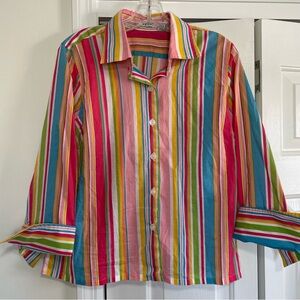 **4/$12** Izod Striped Ladies Shirt Petite XL